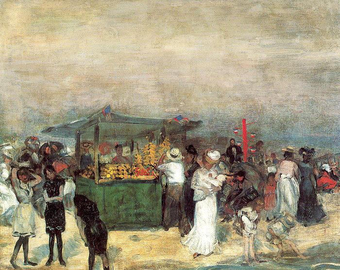 Glackens, William James Fruit Stand, Coney Island Germany oil painting art